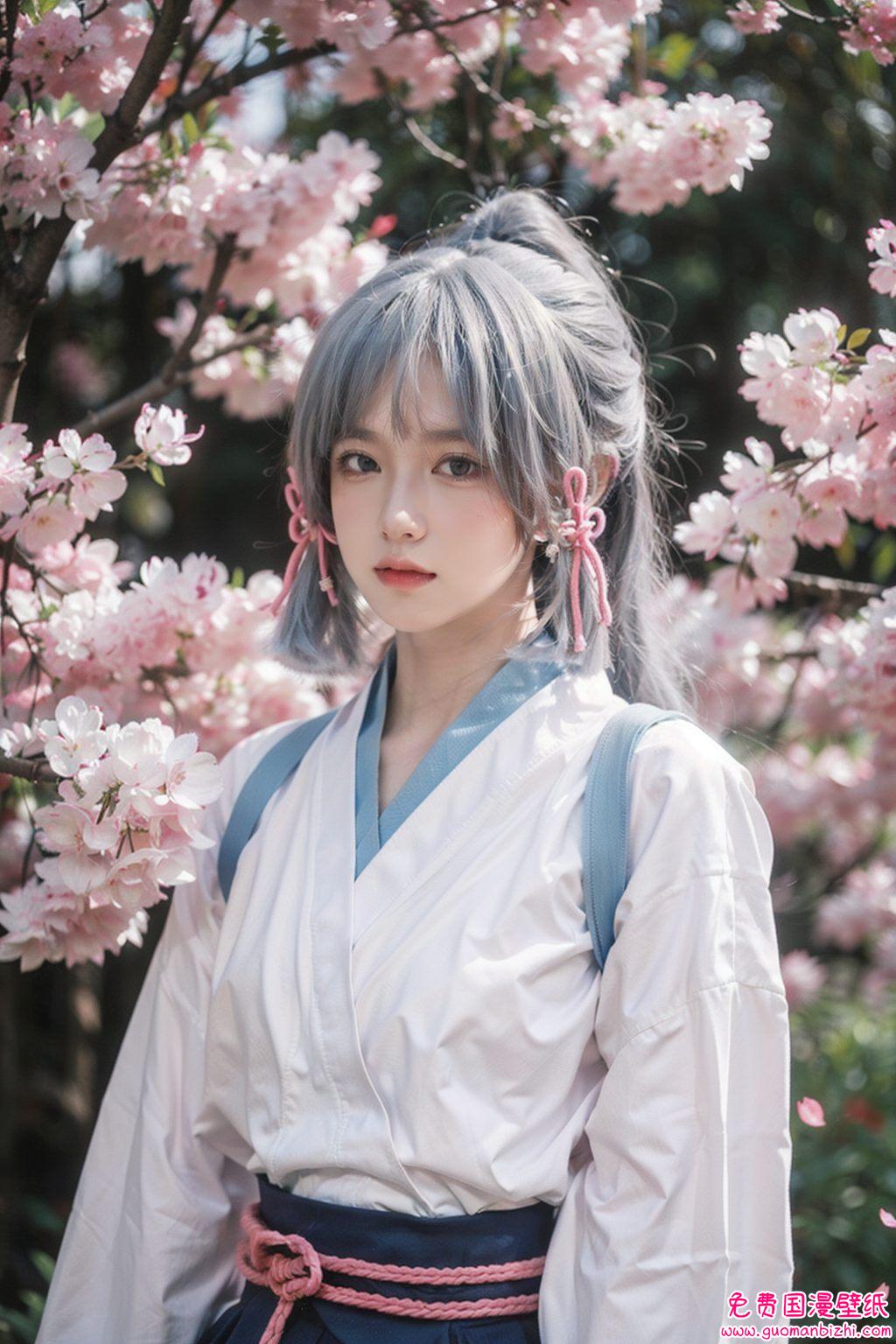 AI创造古香古色动漫壁纸，神里凌华散发独特魅力，电脑必备