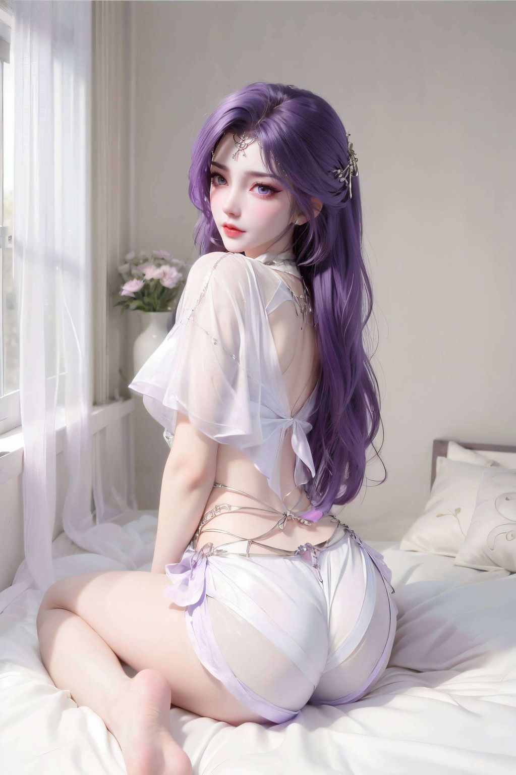 特写免费壁纸分享：云曦泳装高清竖屏PC可爱壁纸集