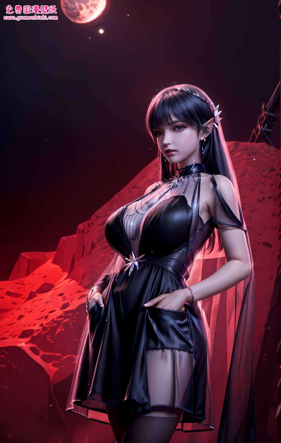 AI创造神印王座圣采儿护眼壁纸，PC桌面横屏图片珍藏