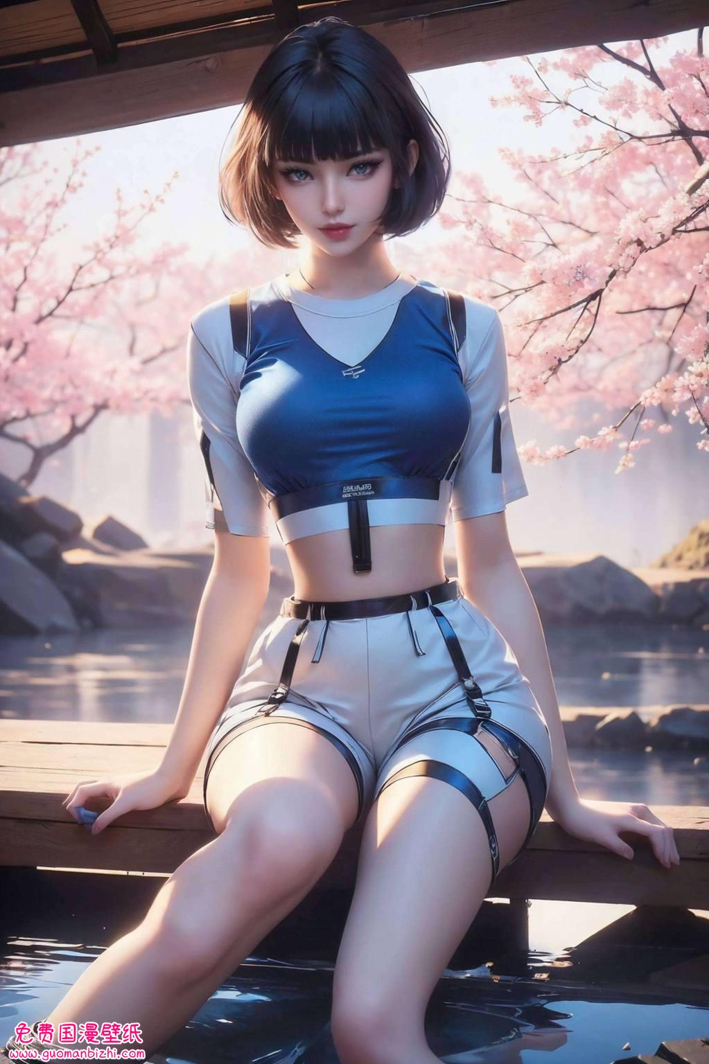 吞噬星空姬青壁纸：AI角色壁纸，护眼iPhone桌面装饰图，圆形环绕之美