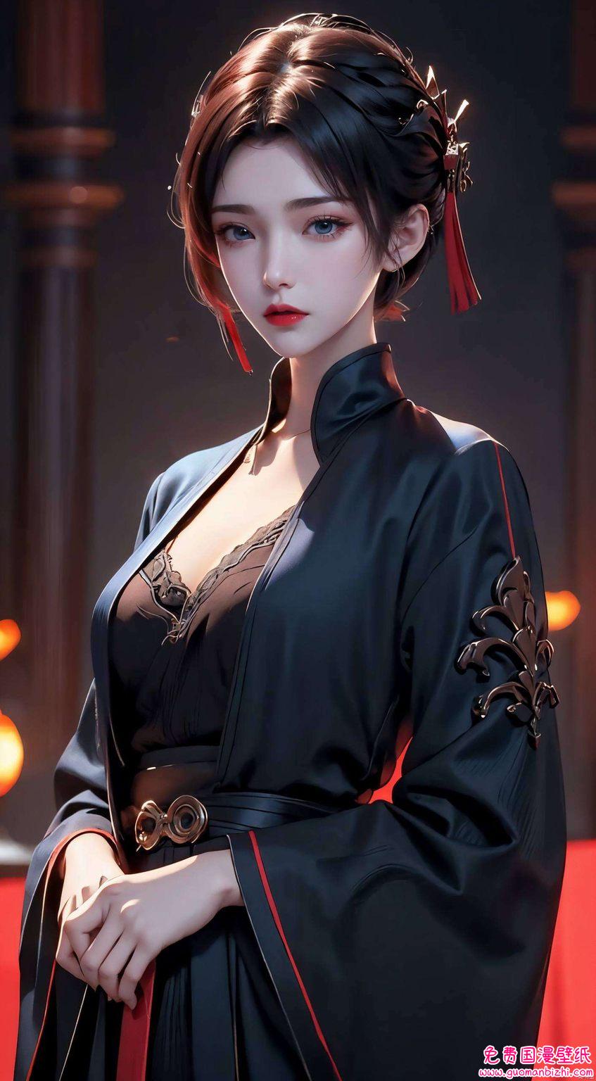 萧炎与云韵融合AI绘画参考作品，极简壁纸&平板桌面壁纸集锦