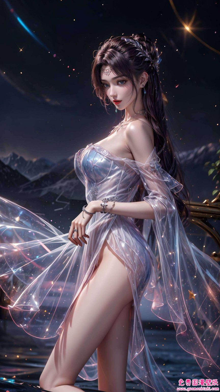 国漫女神云韵萧炎，AI创作AIGC动漫壁纸，iPhone桌面图片精选集。