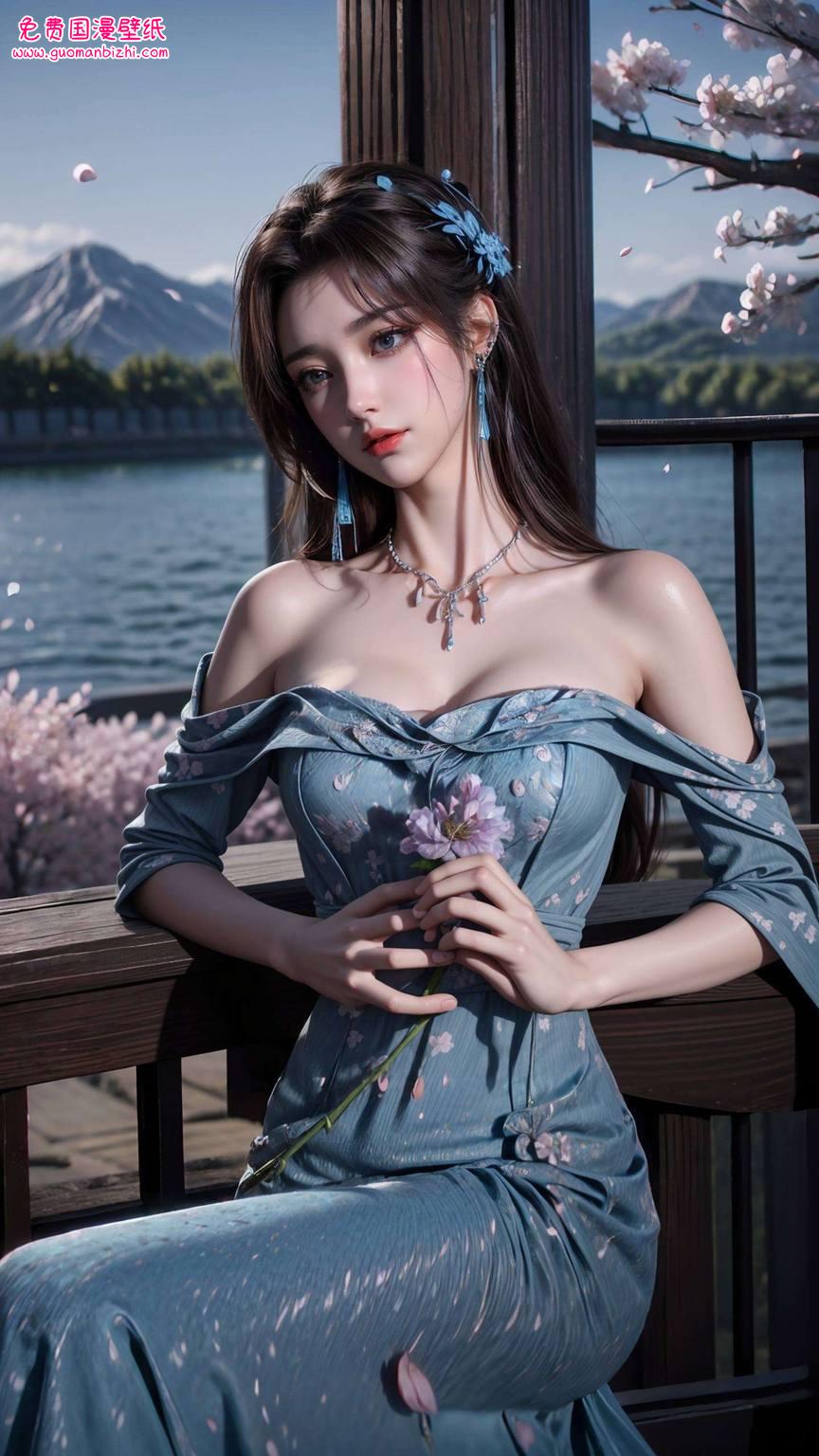 云韵忧愁：AI图例壁纸，完美像素，PC简洁风高清壁纸集