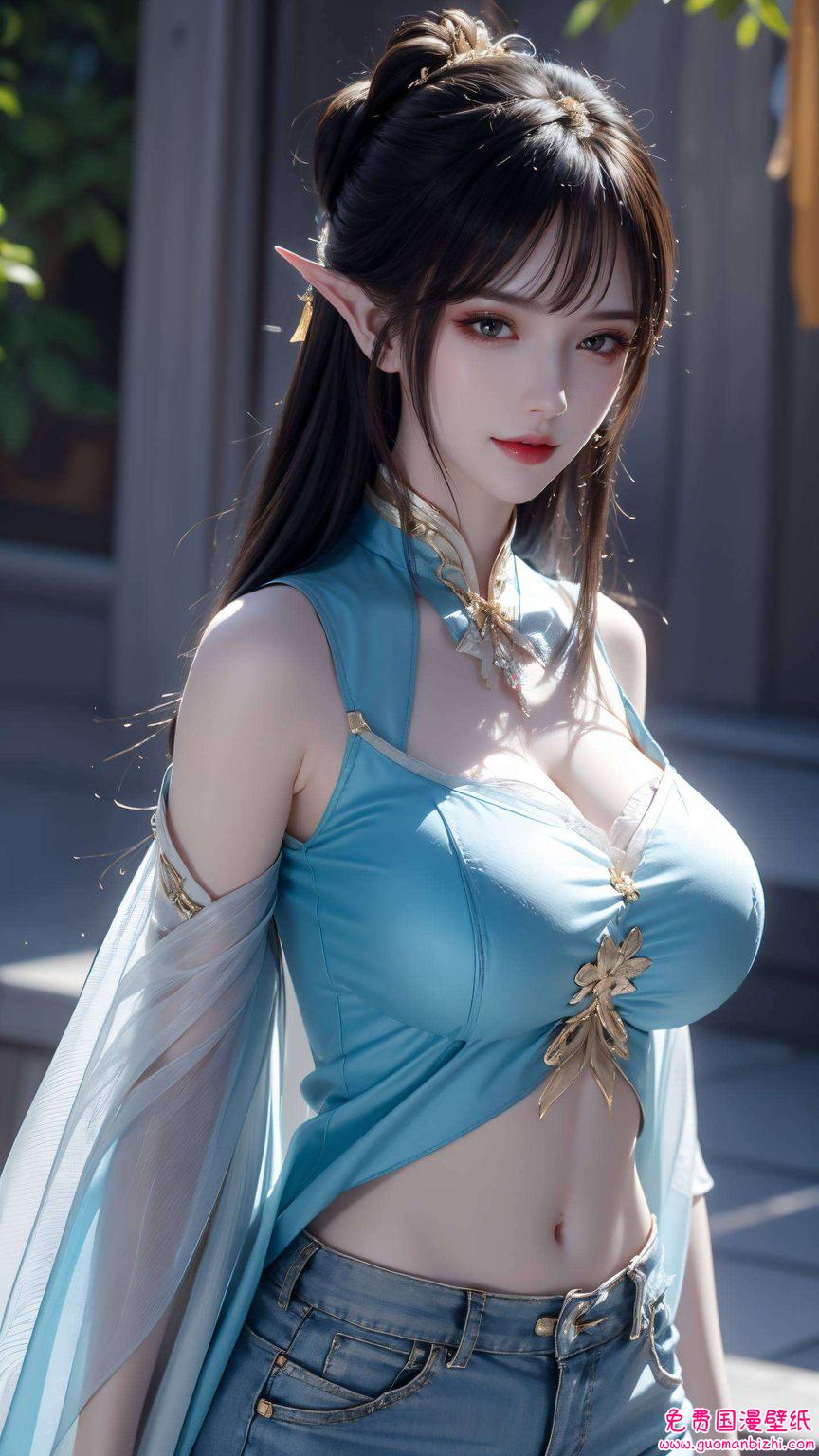 凤清儿国漫美女壁纸高清竖屏：AIGC壁纸精细角色苹果墙纸集