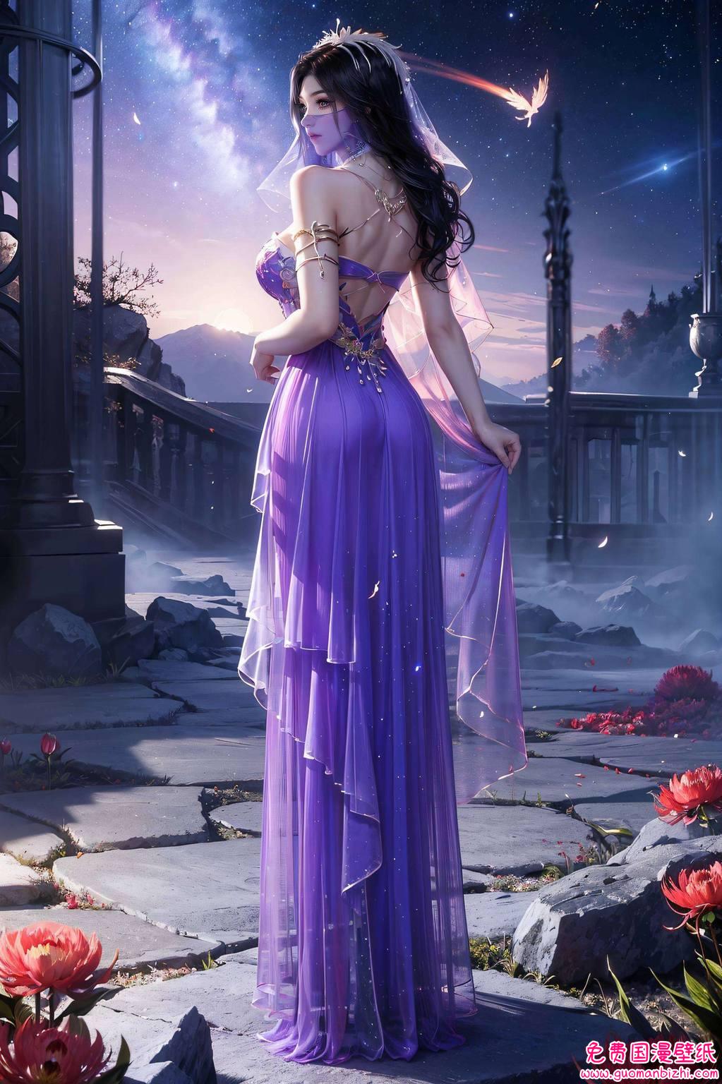 程潇紫精灵：AI绘画生成作品，壁纸护眼，PC动画壁纸集锦