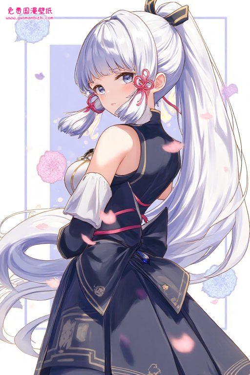 神里凌华AI图例二次元壁纸，苹果锁屏的艺术风采