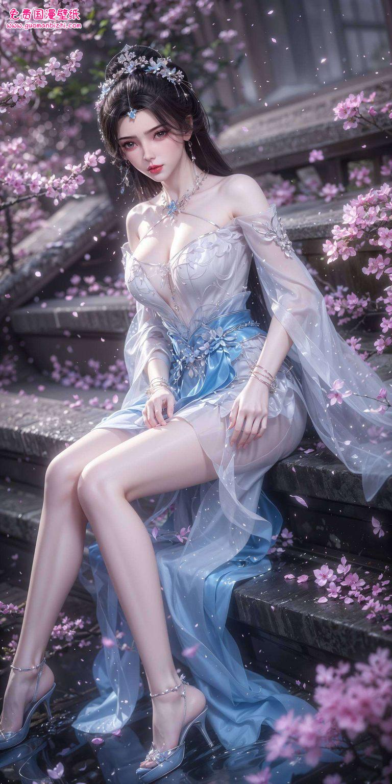 王林李慕婉浪漫故事，AI创造AIGC动漫壁纸，iPad桌面装饰图横屏精选