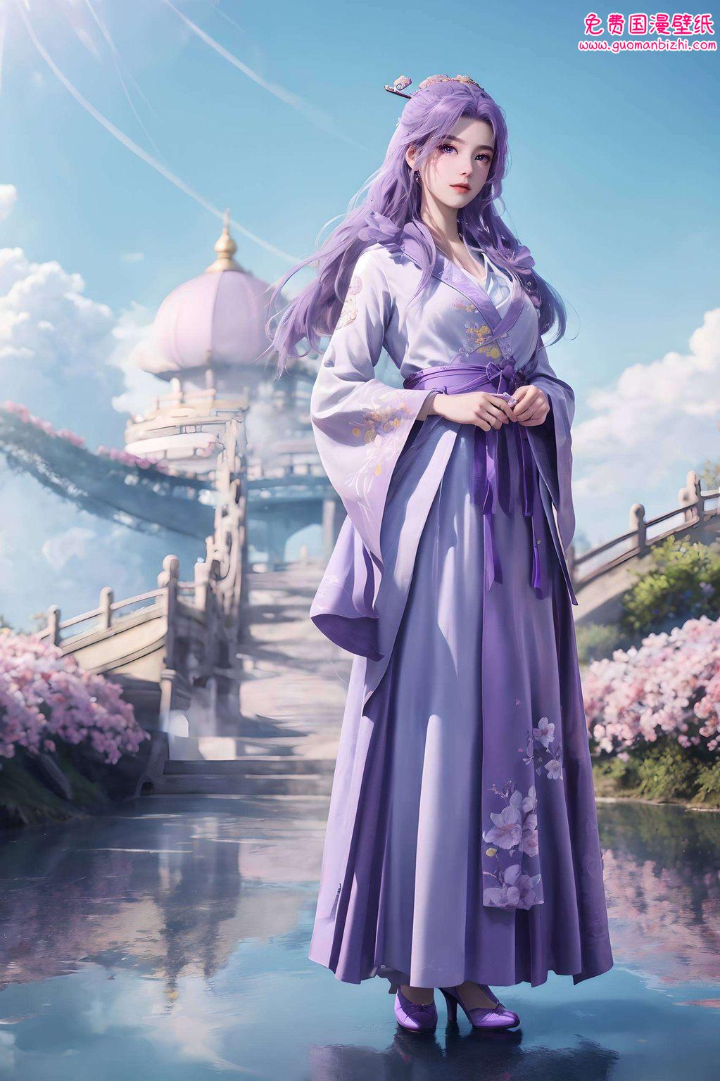 国漫女主高清壁纸师兄啊师兄云霄：AI生成素材壁纸，护眼iPhone唯美手机壁纸集。