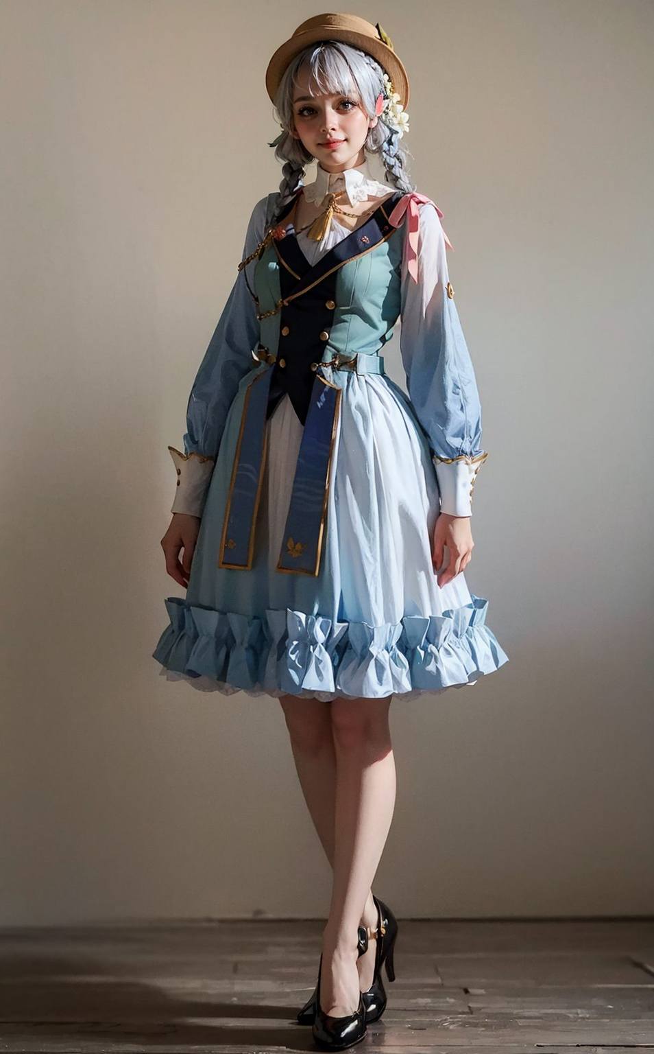 AI生成神里凌华黑丝壁纸，免费高清，安卓唯美手机壁纸秀