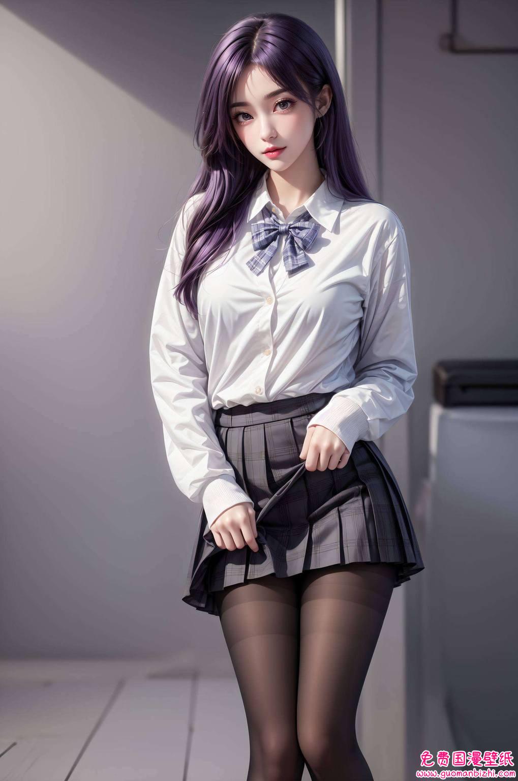 云曦披发高清AI范例壁纸，免费壁纸秀，IPad漫画壁纸精选集