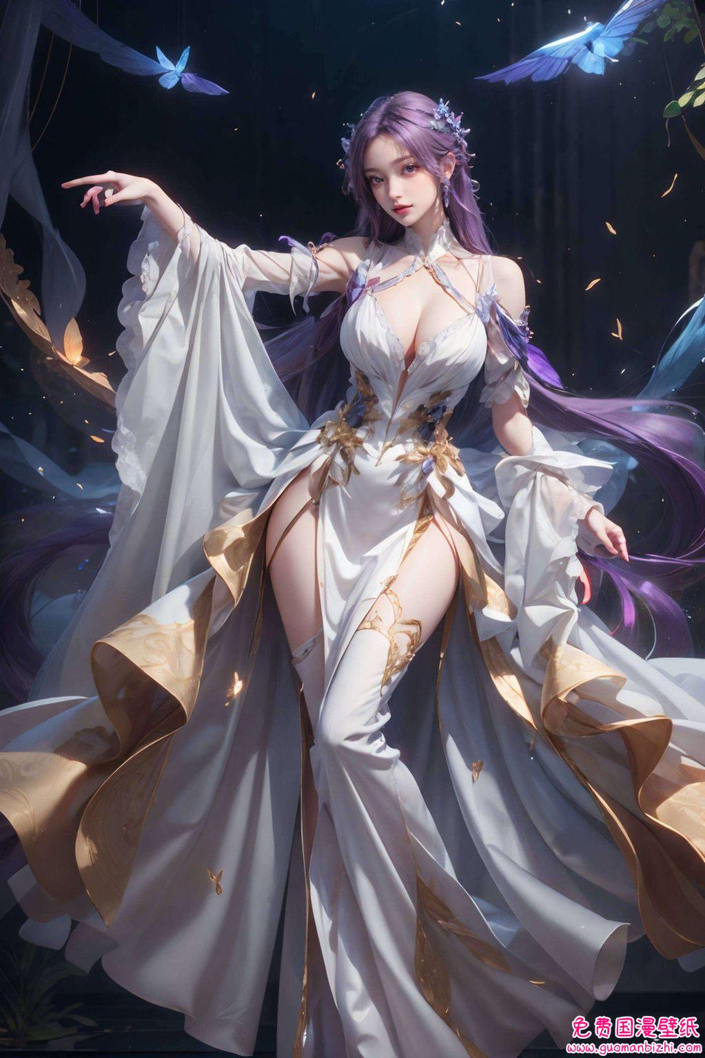 完美世界云曦：AI角色壁纸，护眼壁纸，苹果桌面图片二次元集锦