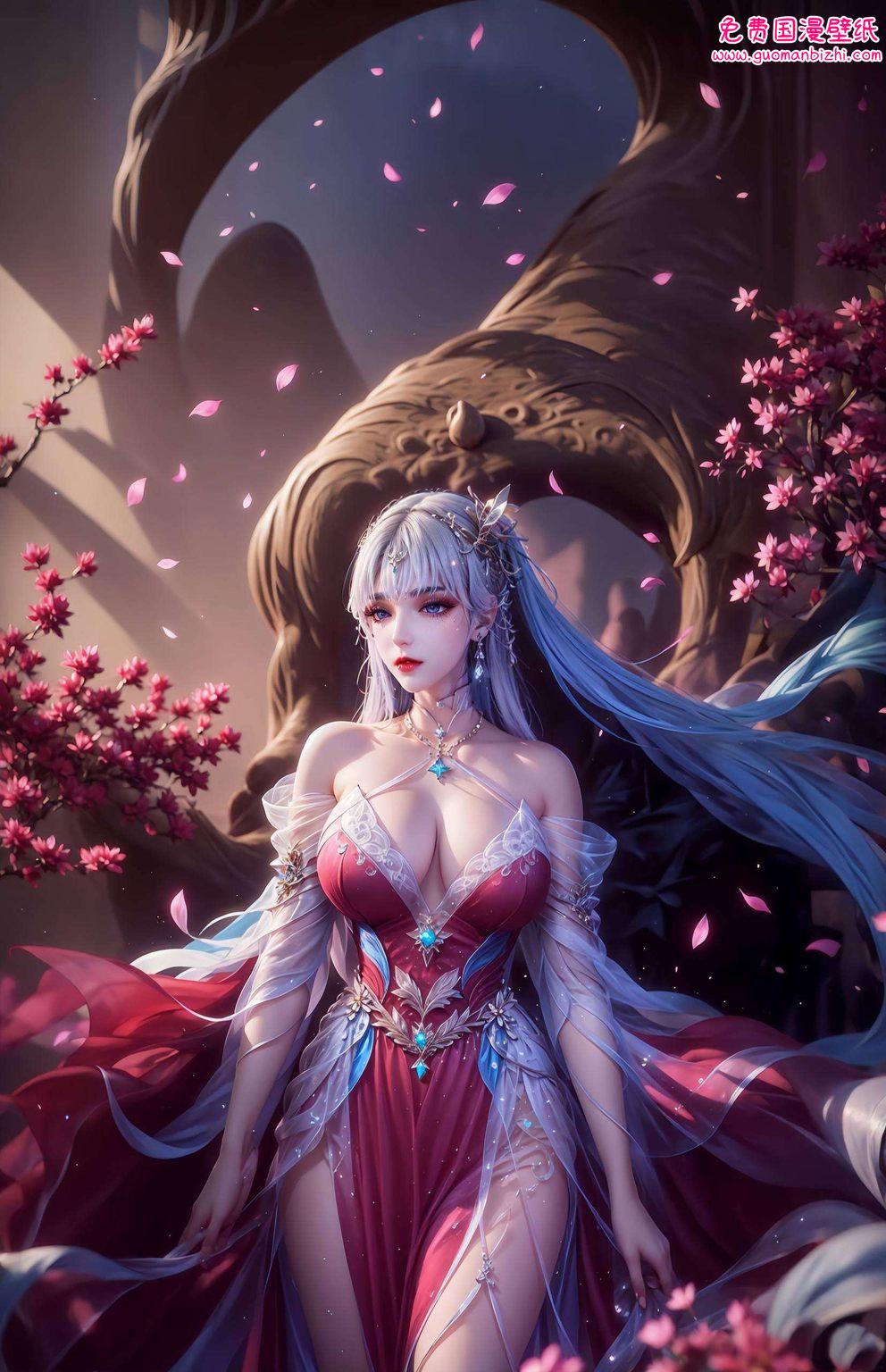 圣采儿牵手壁纸图片高清——AI动漫人物壁纸，免费粉色IPAD壁纸合集