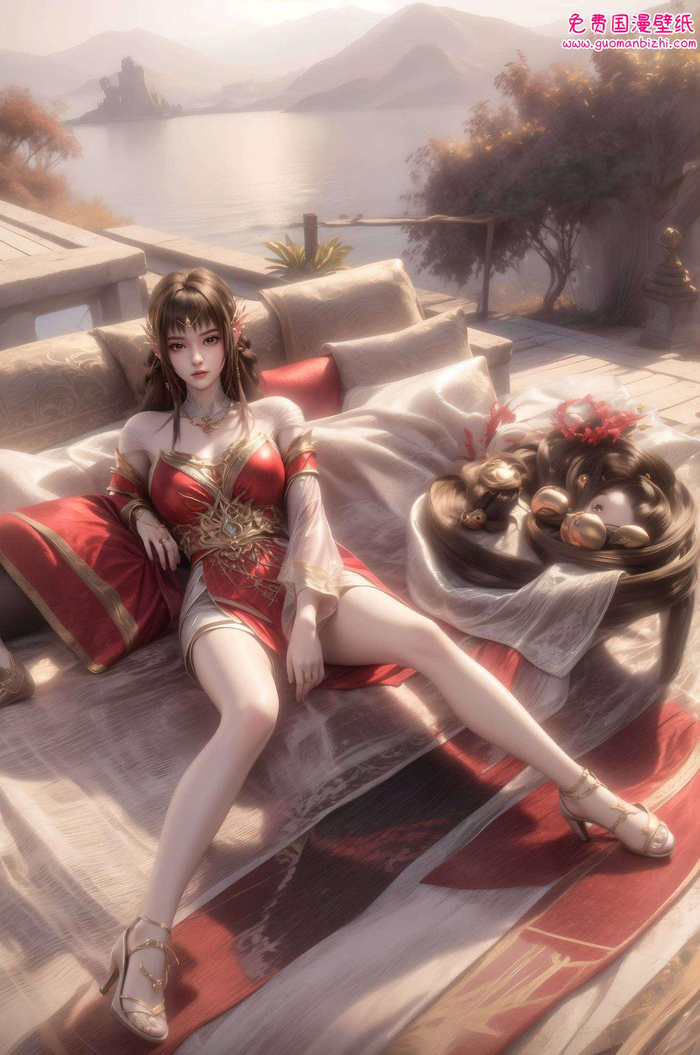 AI创造壁纸，龙族云落动态，唯美手机壁纸，完美像素呈现。