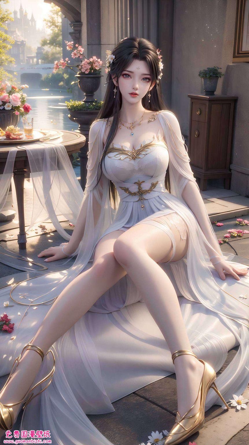 石昊与清漪：AI图例AIGC免费壁纸分享，iPhone古风披头散发壁纸集