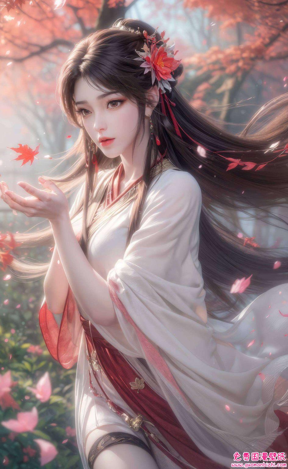 AI图片精细描绘，火灵儿石昊角色壁纸，手机炫彩呈现