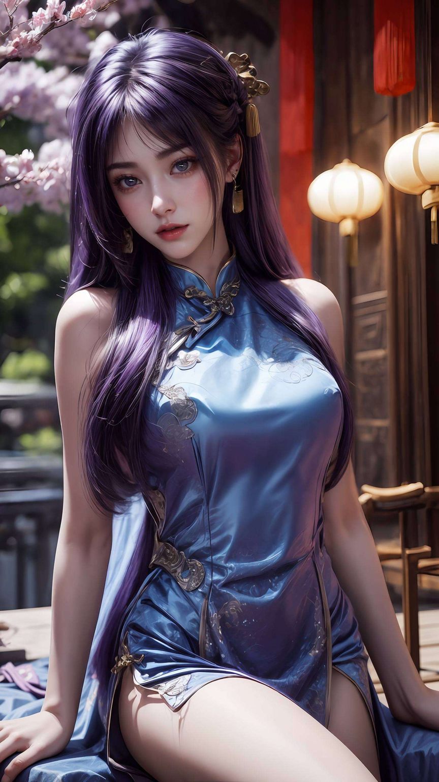 探索古风漫画之美：紫色精细角色姬紫月，设置为电脑壁纸的艺术指南