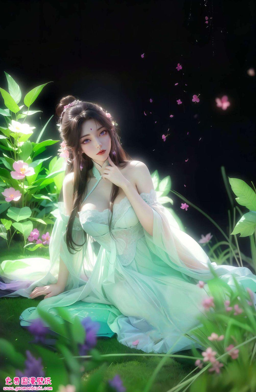 月婵与石昊的AI图例护眼壁纸，iPhone专属墙纸精选集