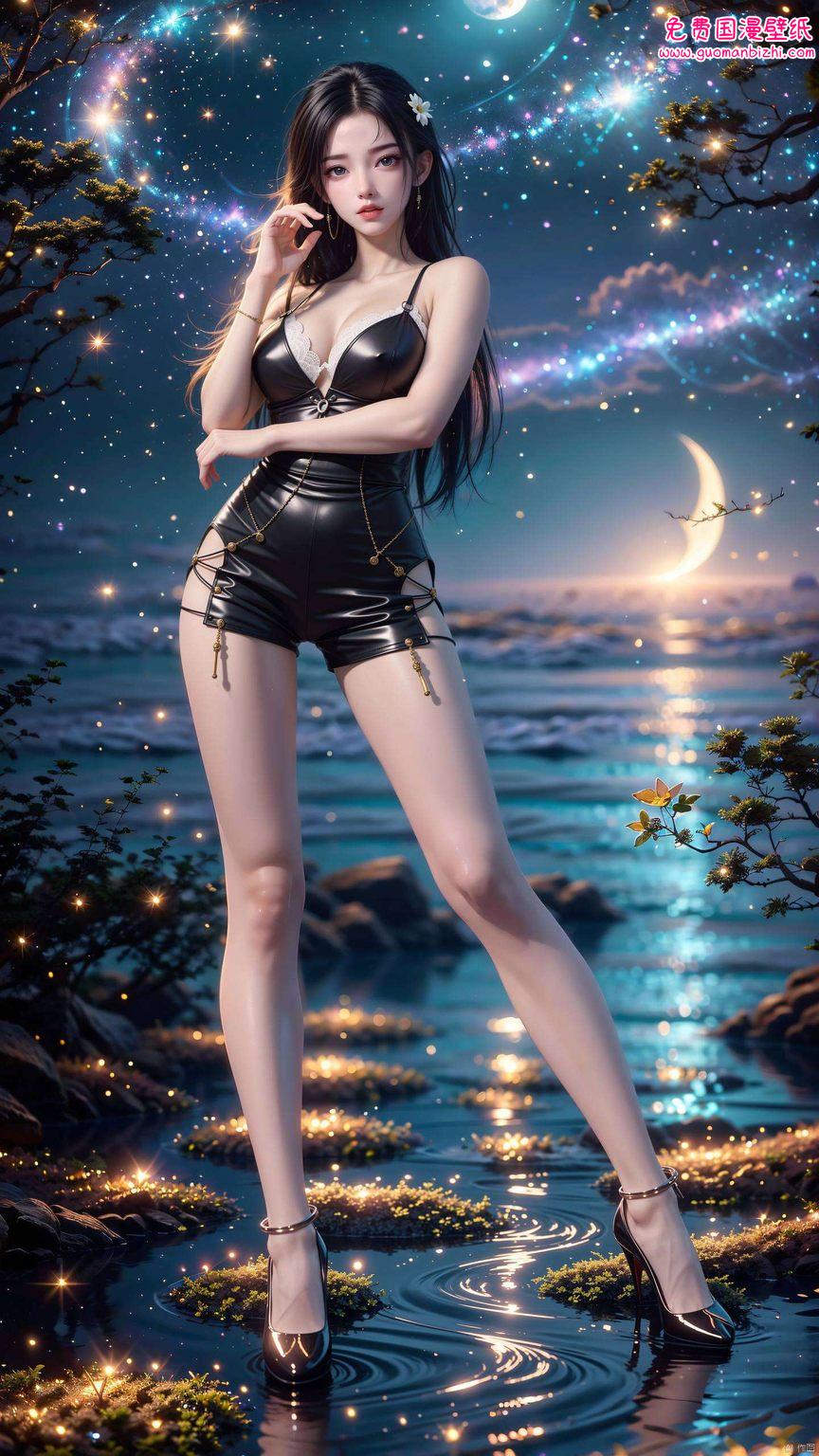 白衣月婵：AI高清壁纸集，苹果1920×1080免费视觉盛宴