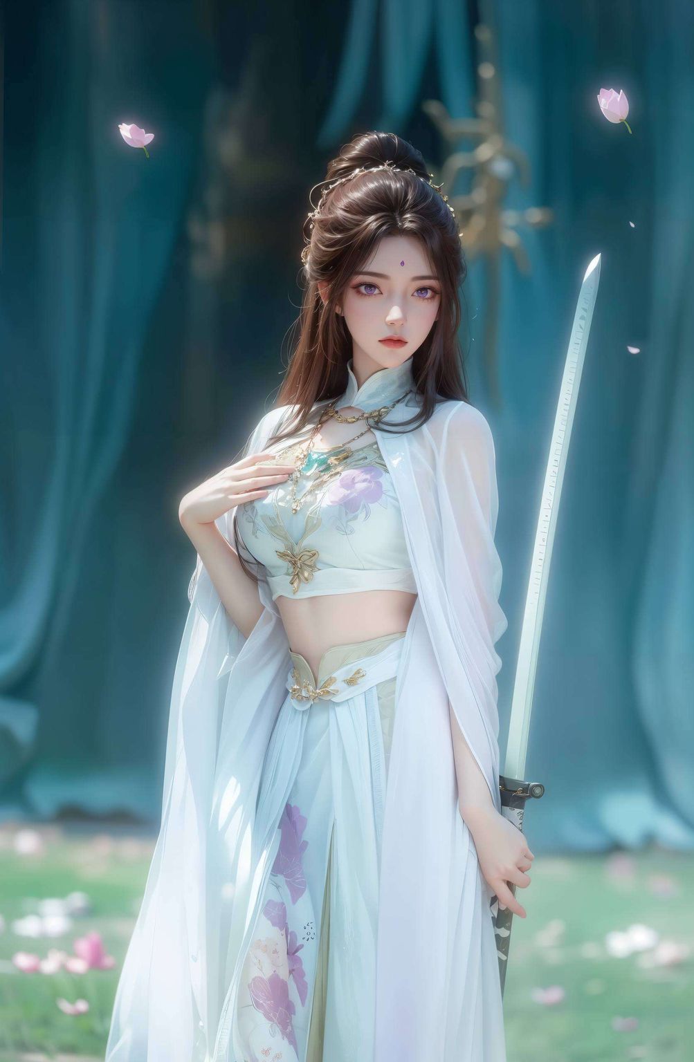 AI生成图片：二次元壁纸iPhone专用，古风漫画壁纸精选集