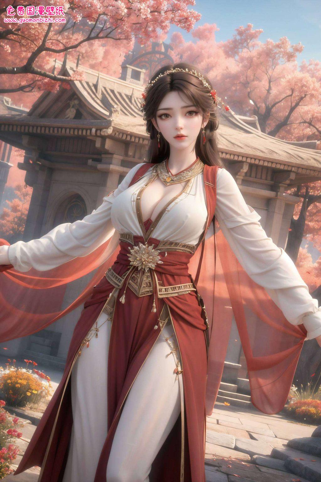 AI动漫人物集：火灵儿高清壁纸，动漫IPAD桌面图片精选