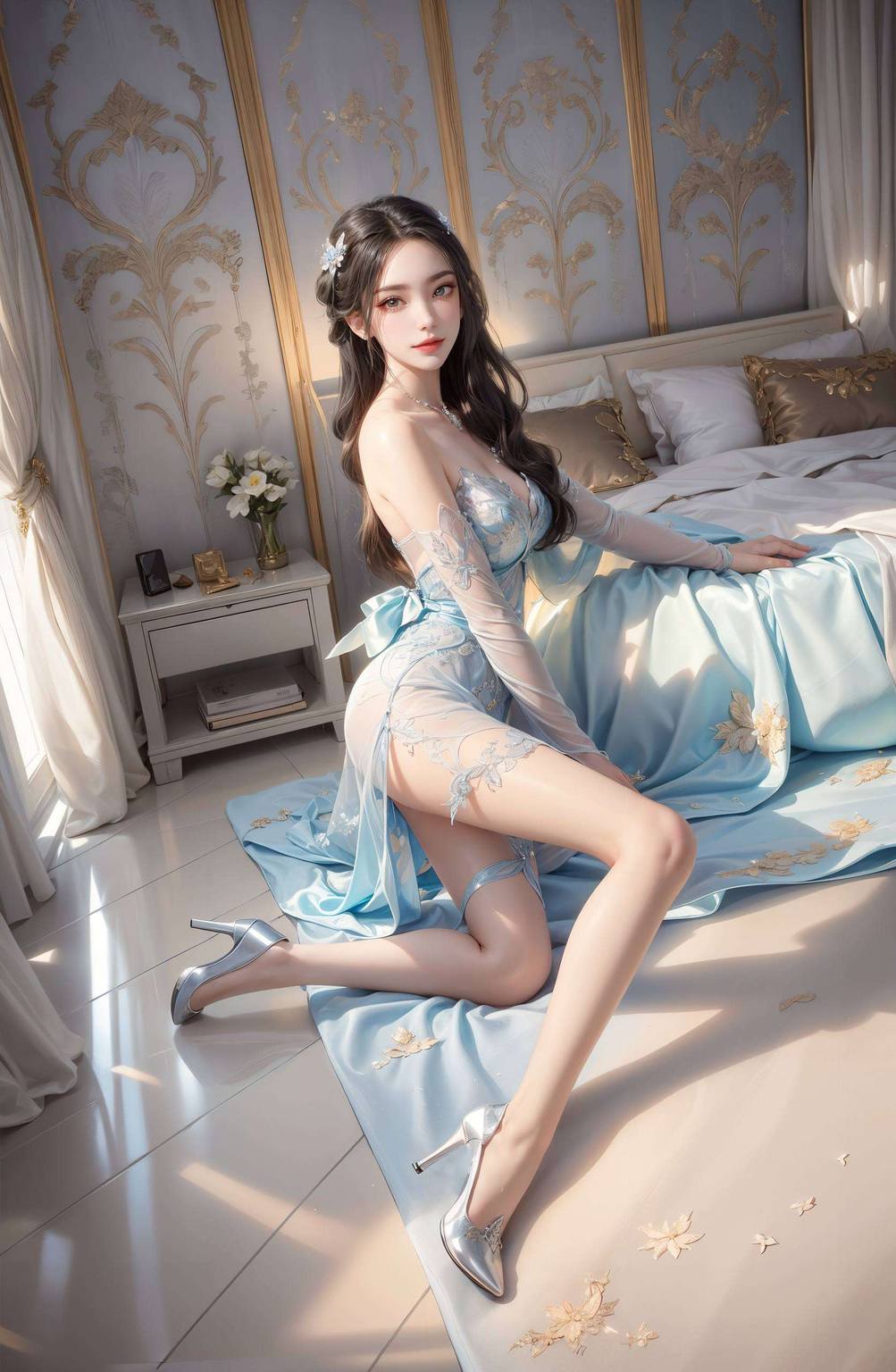 焰灵姬娜美AI图片壁纸：完美像素苹果桌面主题呈现