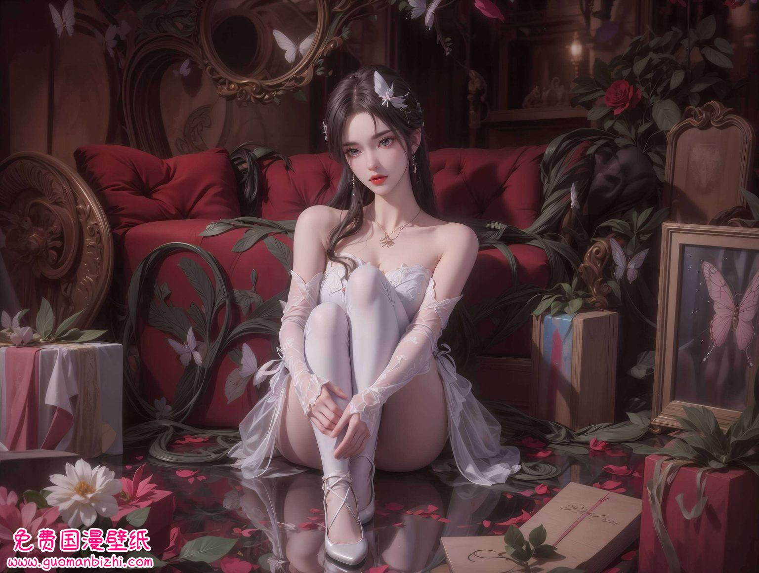 清漪短裤壁纸集：AI生成素材，免费壁纸分享，平板Ins风必备