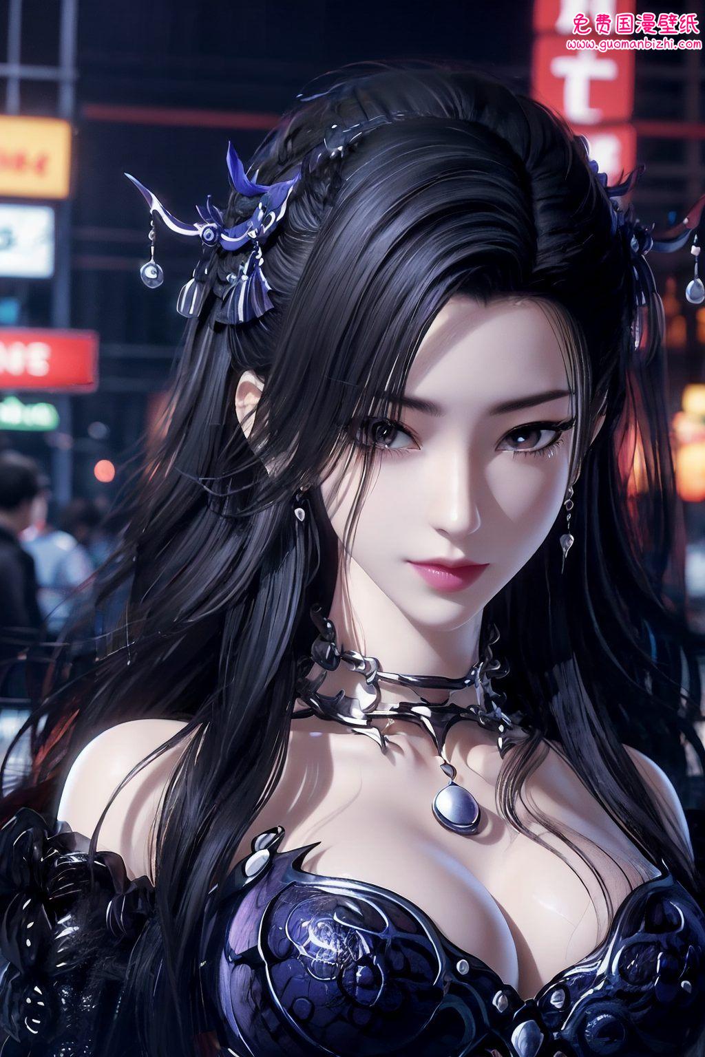 潮海女妖AI生成素材：免费壁纸下载，Win10专属桌面背景