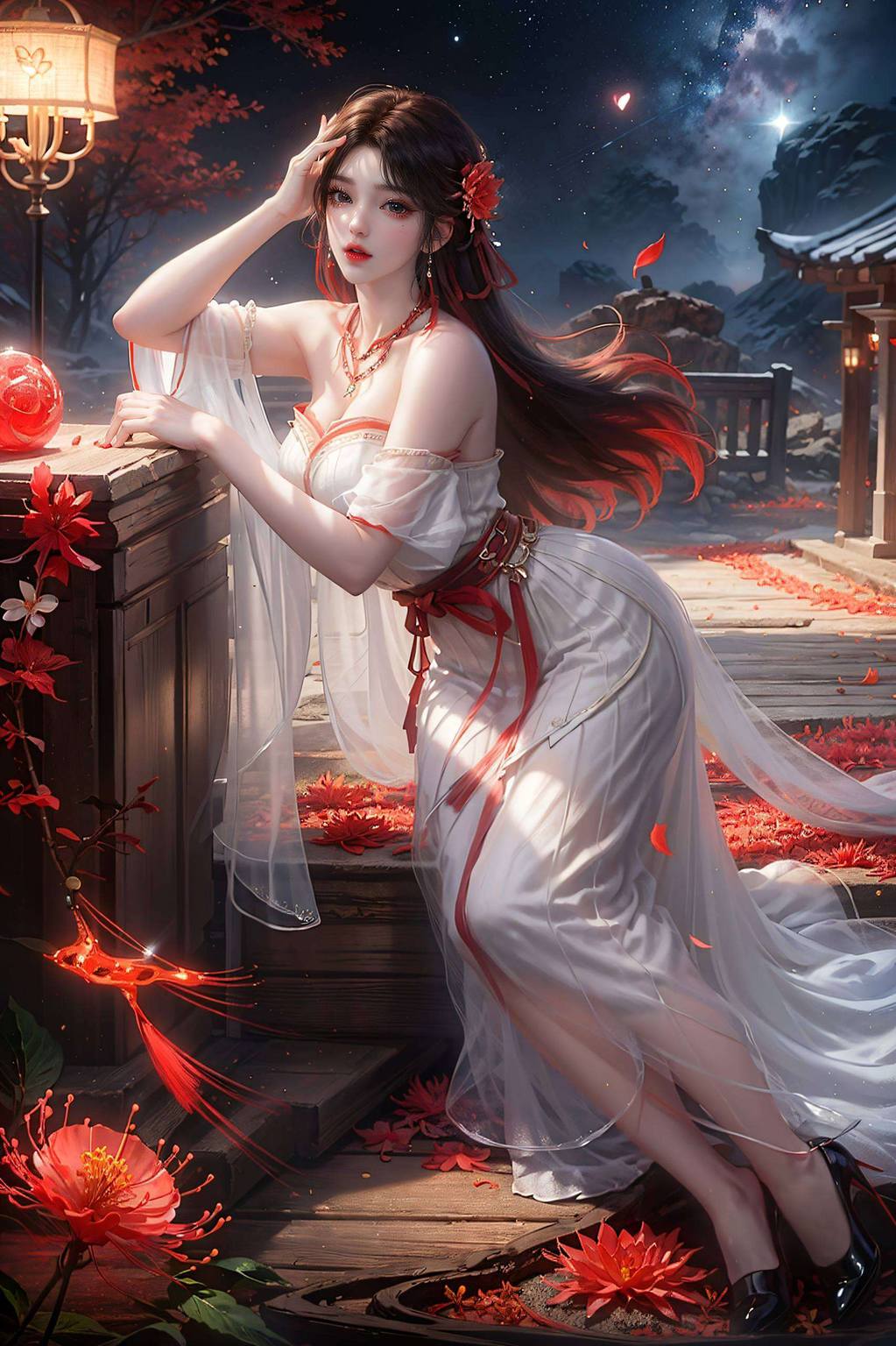 火灵儿石昊电脑AI图片壁纸，精细角色iPhone动画壁纸集