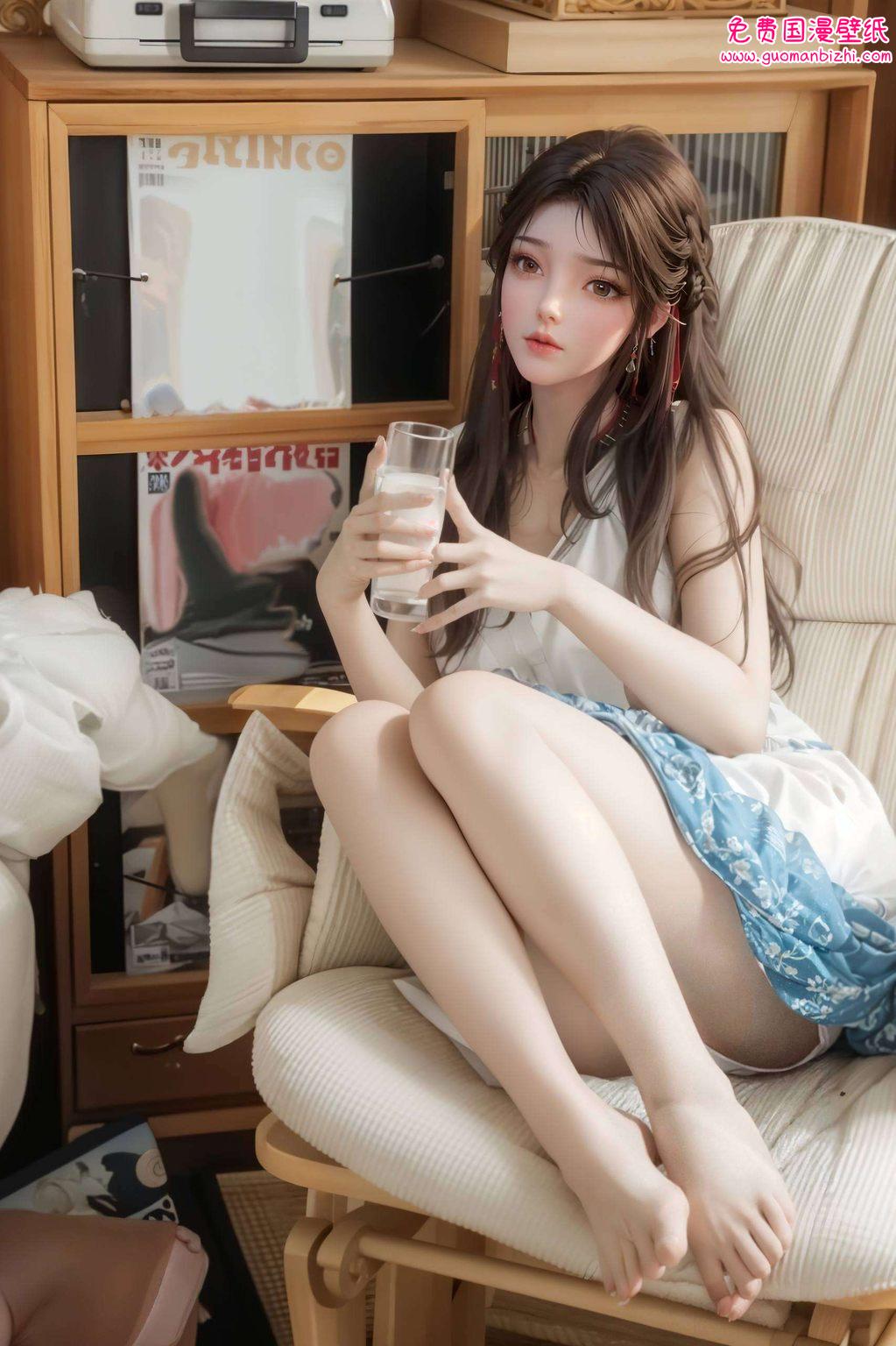 荒天帝与火灵儿：AI创作精细角色，苹果桌面壁纸之美