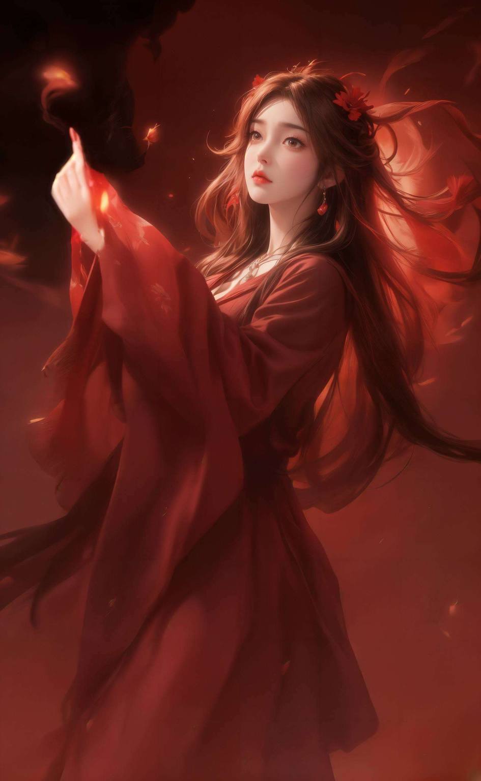 AI生成图片免费壁纸包——火灵儿高清1920×1080电脑桌面壁纸集