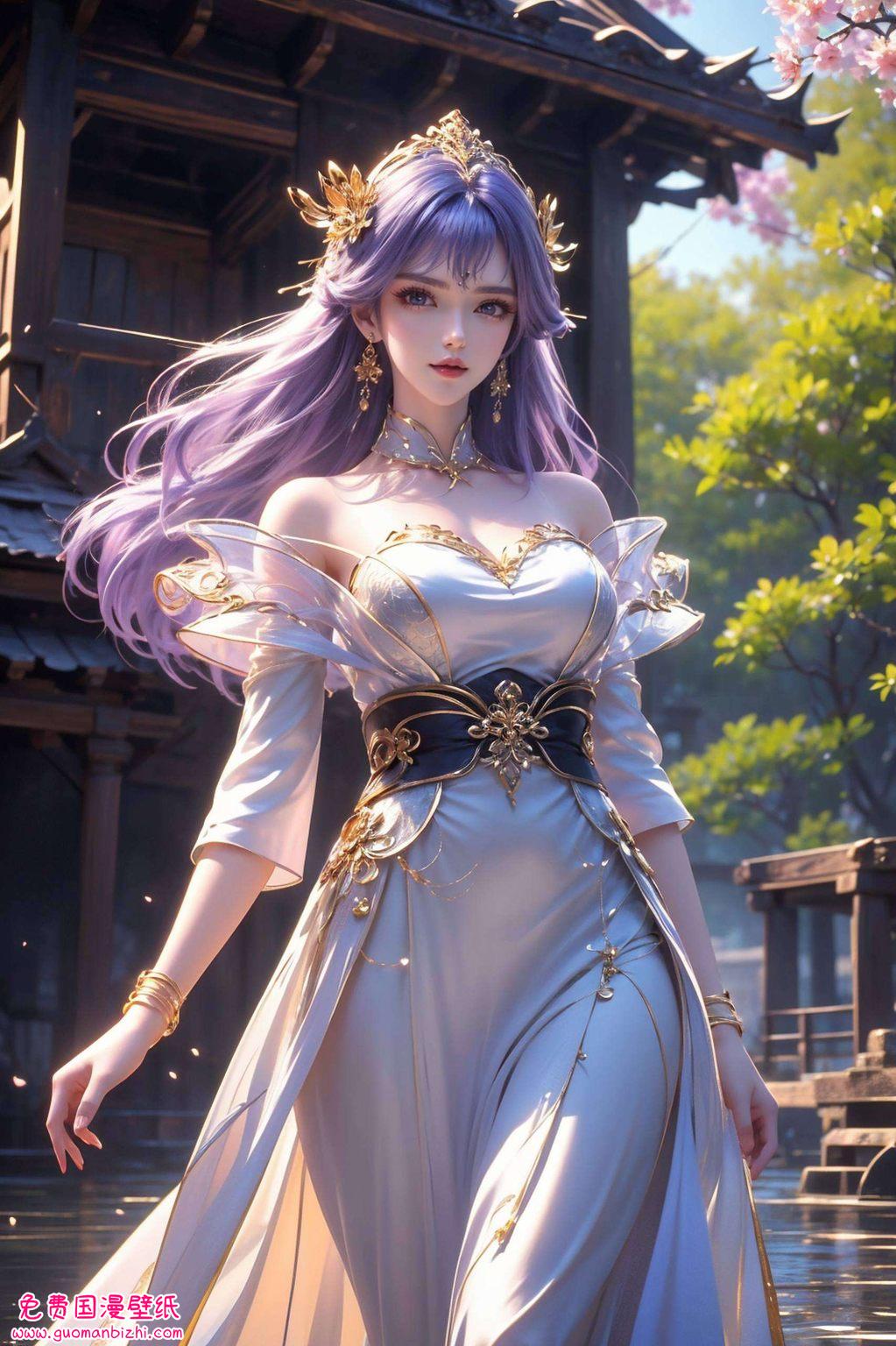 “天穹少女壁纸”——AI绘画生成作品，动漫壁纸PC粉色梦幻集