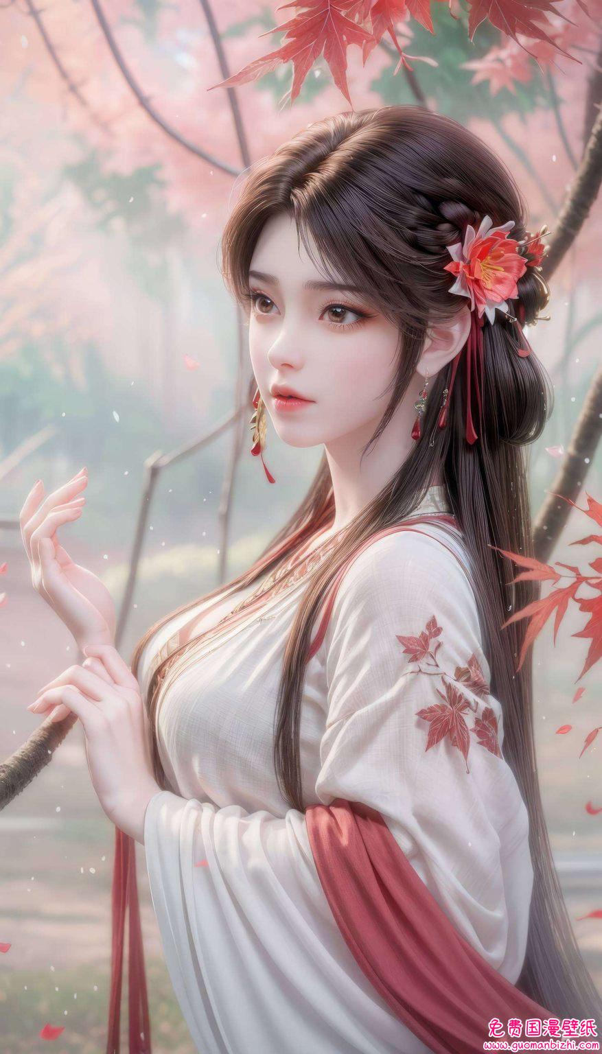 火灵儿新建模官方壁纸——AI角色壁纸，精细描绘，平板简洁风格，尽显角色魅力。