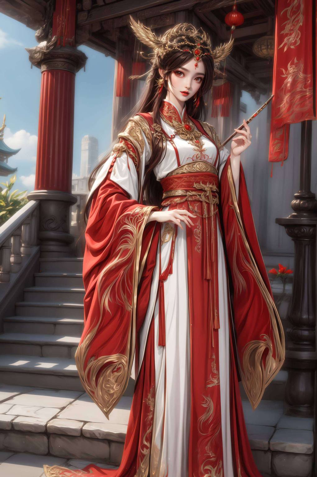 动漫火灵儿：AI绘画壁纸，免费下载，IPAD专属高清壁纸集