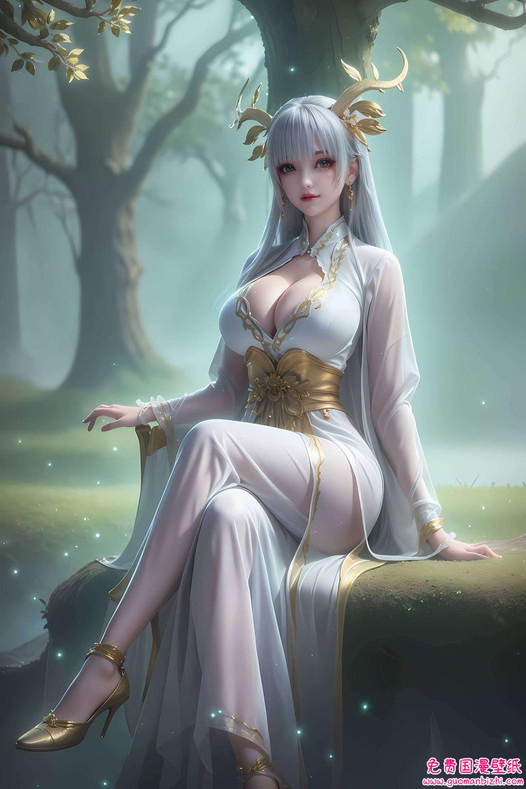 AI图例：虚天神藤穿泳衣，壁纸照片艺术壁纸，免费IPAD壁纸合集。