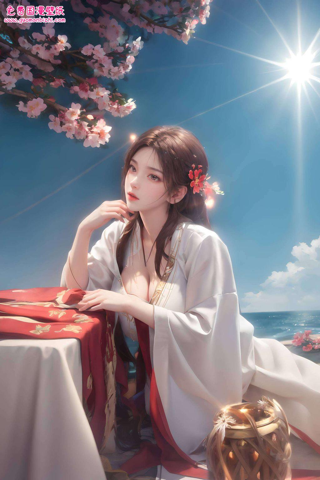 云曦清漪火灵儿同框，AI图例精细角色，PC锁屏壁纸惊艳亮相