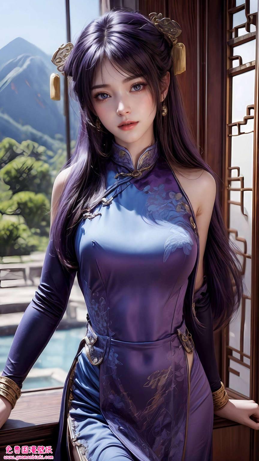 姬紫月时尚装壁纸图片——AI图片参考，壁纸护眼，手机专属可爱壁纸集