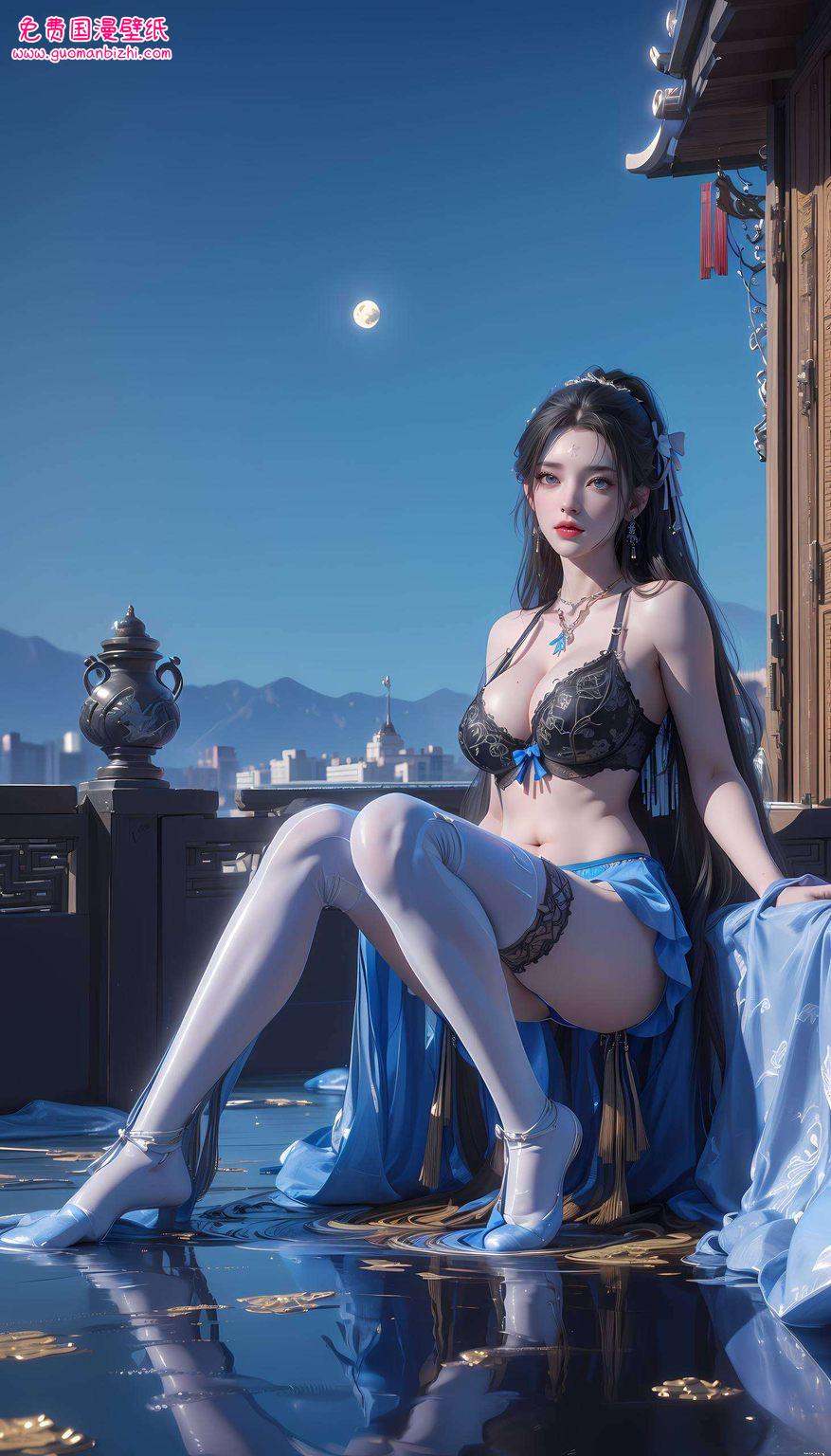 AI角色AIGC精选，二次元壁纸手机锁屏，清漪动态壁纸下载安装指南