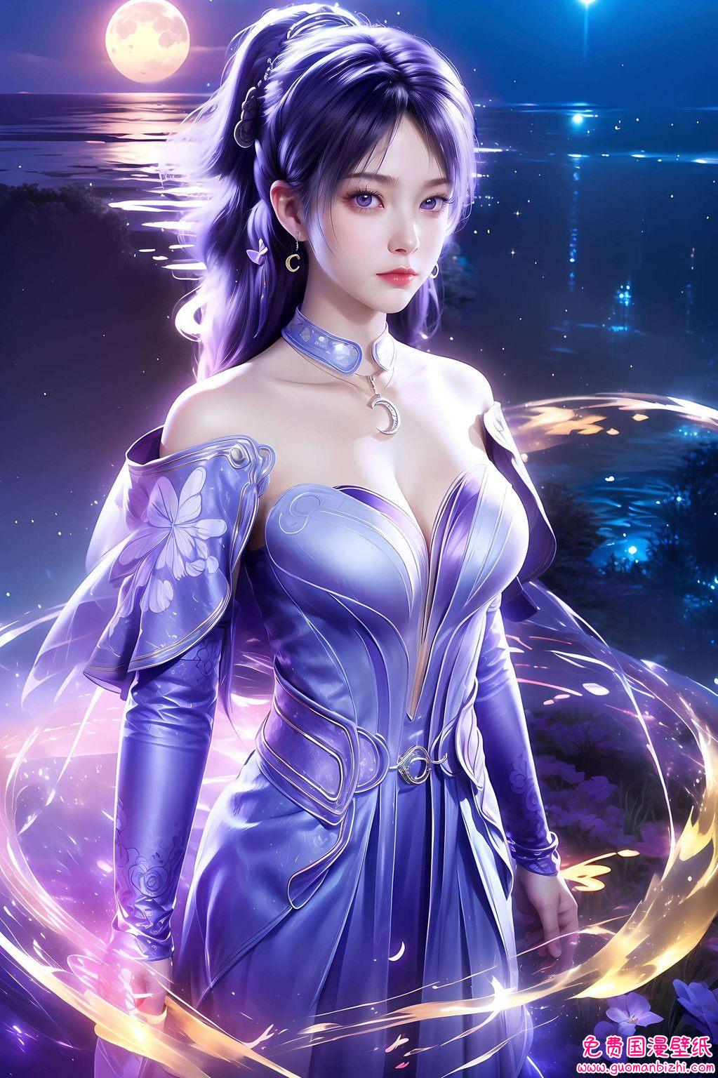 AI素材姬紫月4k超清壁纸下载，免费壁纸合集PC潮图壁纸精选