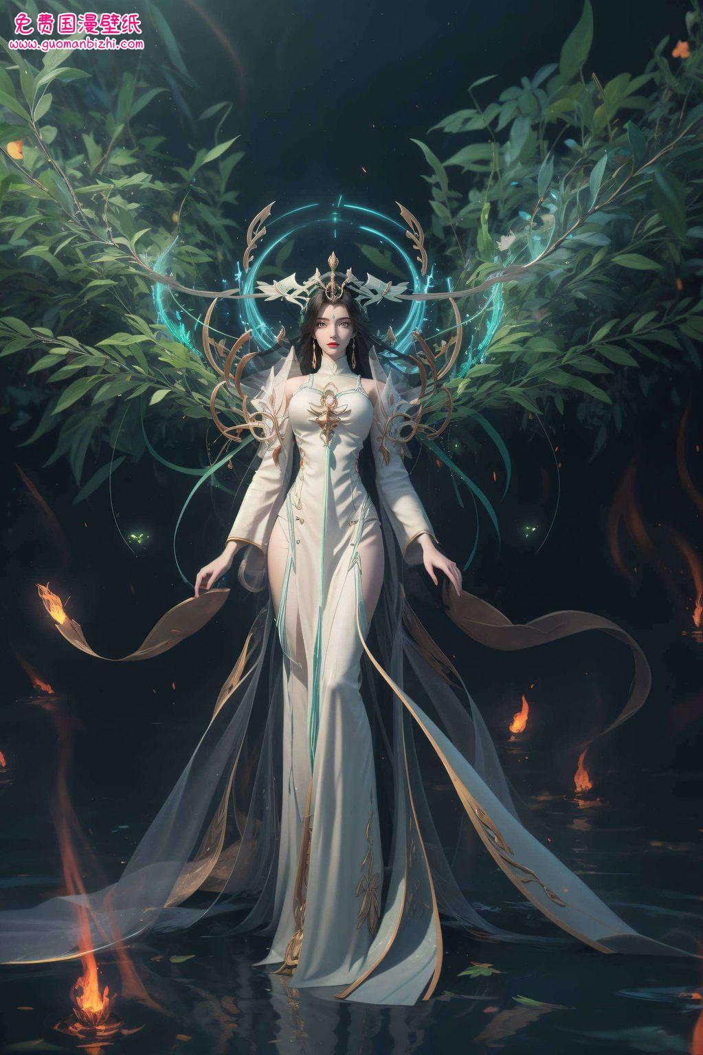 AI范例精细角色，神柳高清壁纸集锦，Win10漫画壁纸盛宴