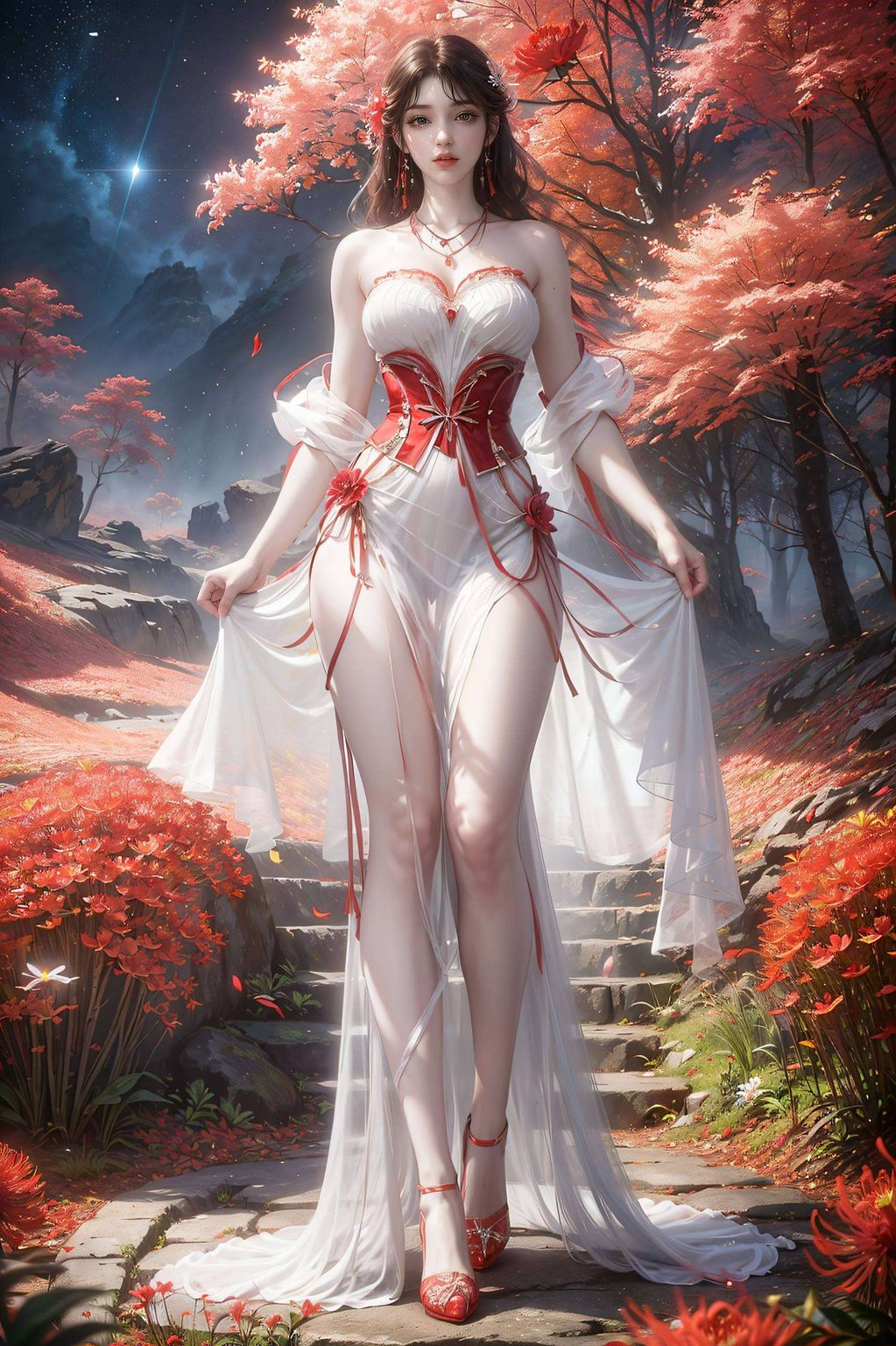 紫色火桑树下，火灵儿_ipad简洁壁纸，免费下载尽享视觉盛宴。