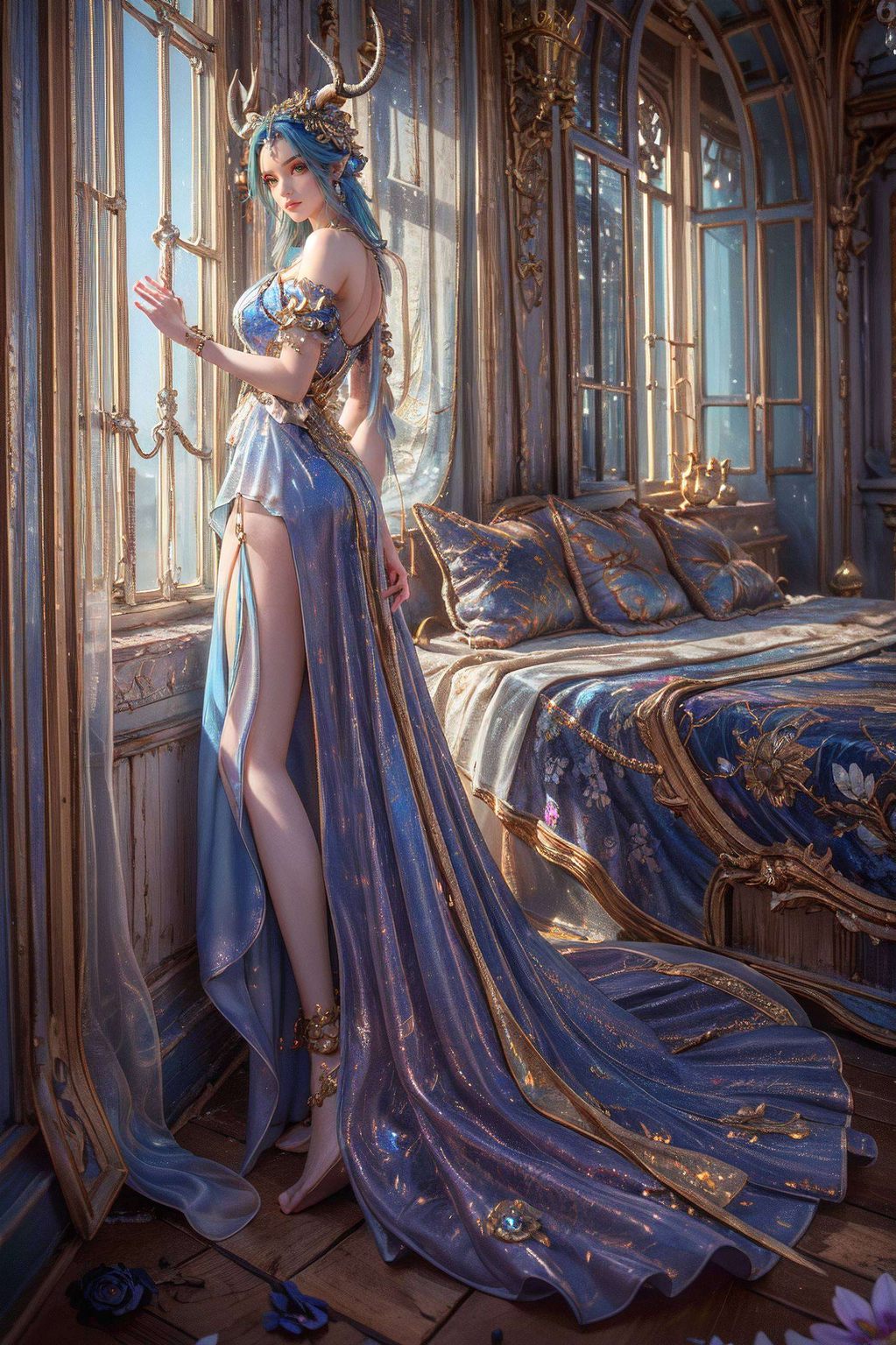 AI素材免费壁纸包：苹果古风漫画壁纸精选集，斗破苍穹龙女魅力展现