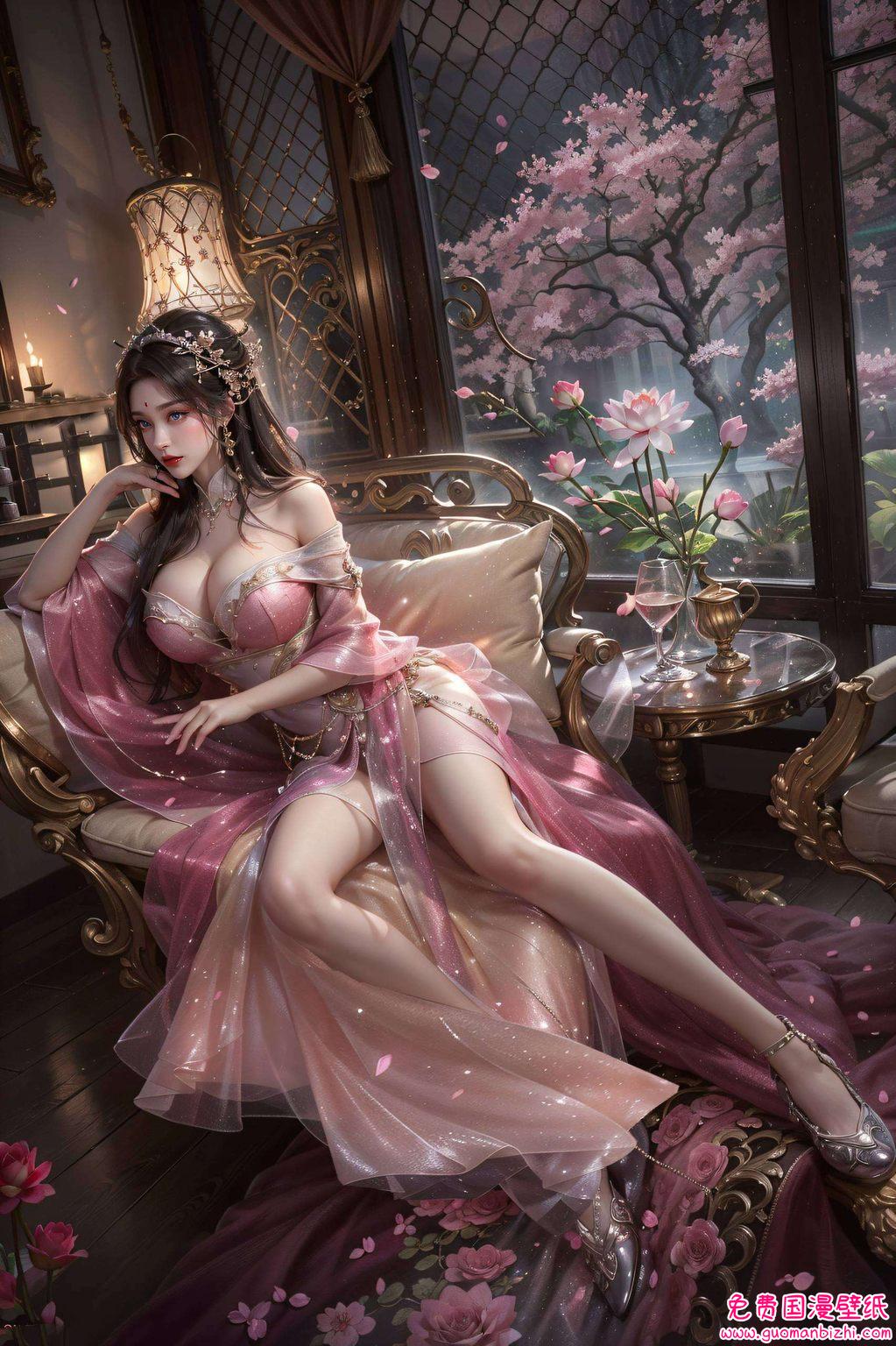 AI绘画壁纸完美像素，手机炫彩壁纸月婵动态设置教程