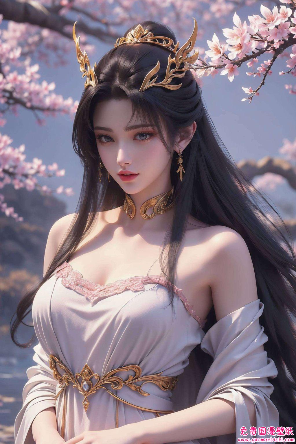 天狐仙子横屏图片壁纸高清：AI范例壁纸，护眼手机宽屏壁纸集锦