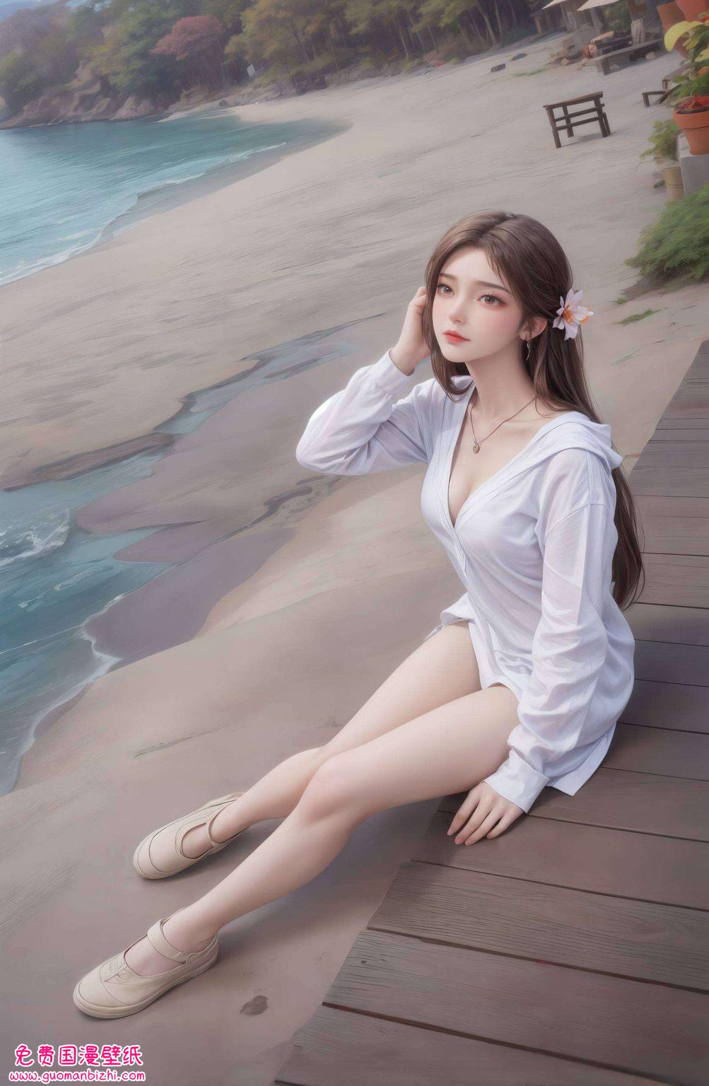 AI素材与动漫融合，火灵儿拥抱潮图，Win10独特壁纸集锦。