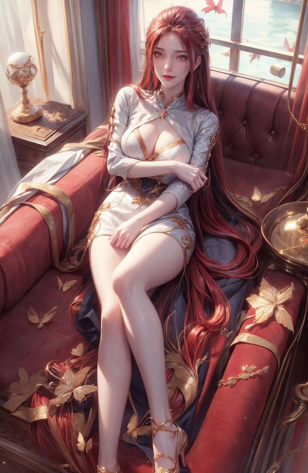 特写红凰高清线稿，免费壁纸合集，平板炫彩壁纸精选