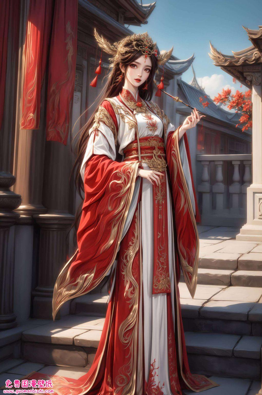 AI参考AIGC，完美像素打造火灵儿与碧瑶的Win10粉色壁纸