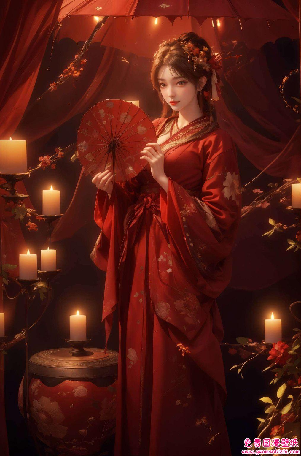 小狼神火灵儿：AI动漫人物壁纸，高清合集，iPad最美壁纸IP