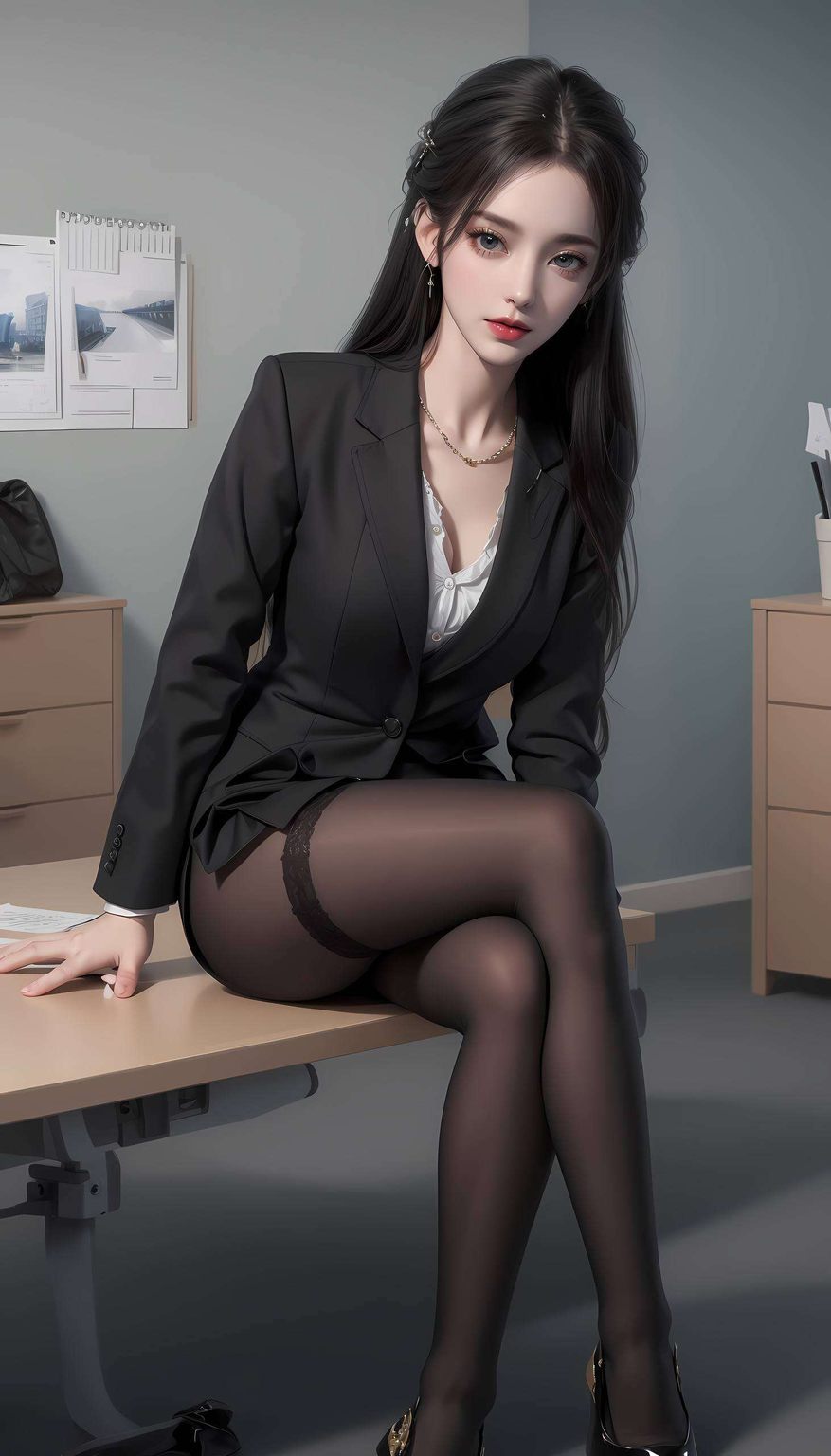 清漪裸妆风格，AI图片壁纸，免费艺术壁纸分享，iPhone专用高清壁纸集