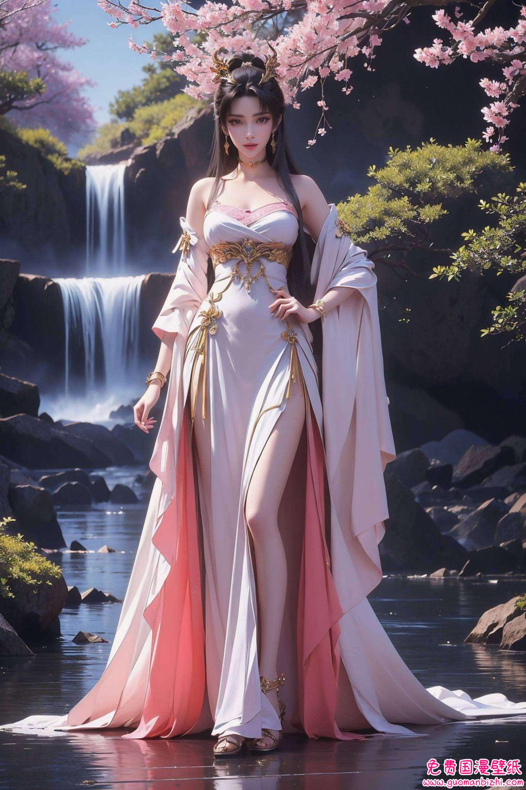 天狐仙子横屏图片壁纸高清：AI范例壁纸，护眼手机宽屏壁纸集锦