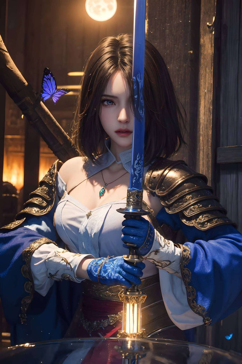 AIGC壁纸·二次元壁纸：老李与姬如雪剑的电脑桌面图片集